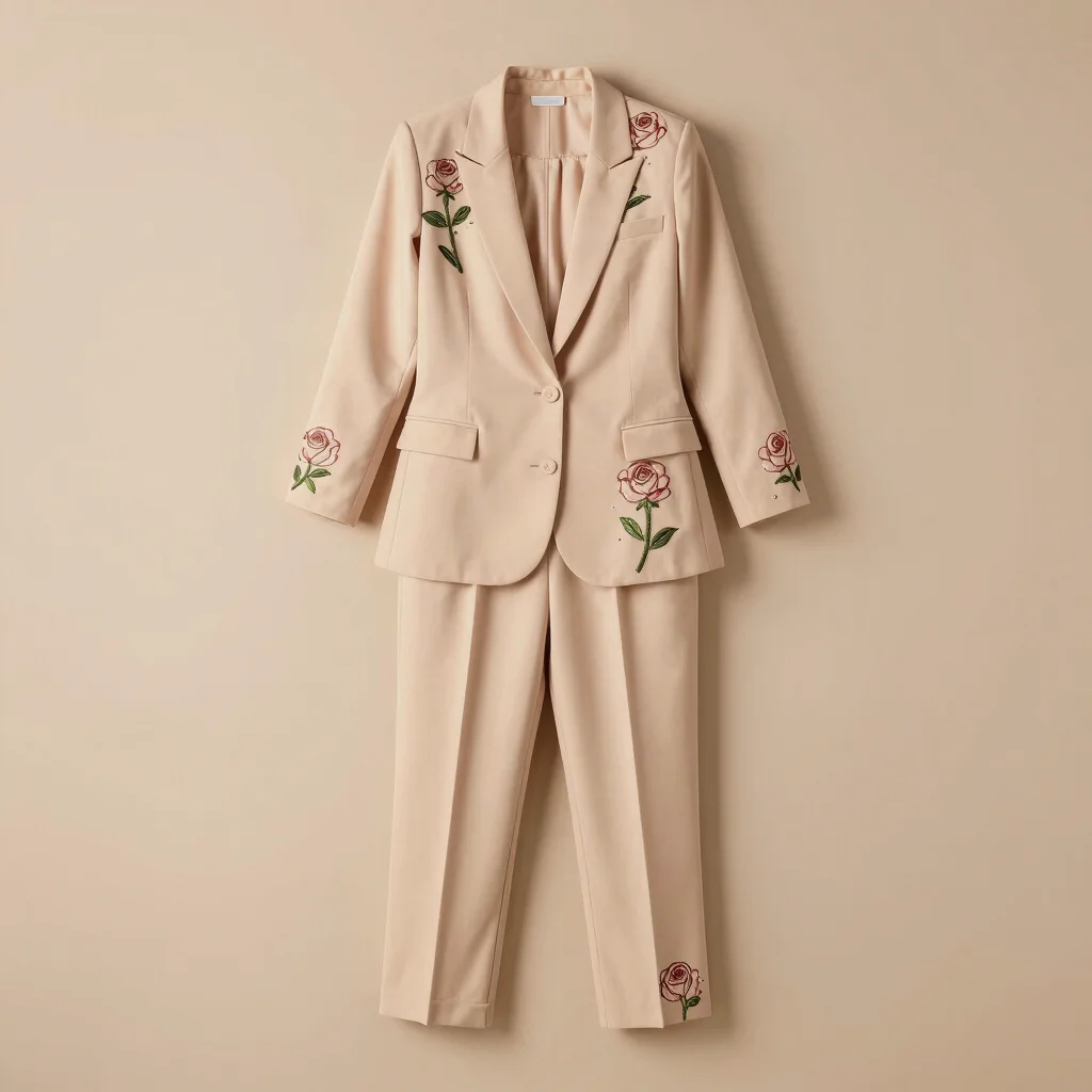Embroidered Georgette Three-Piece Set